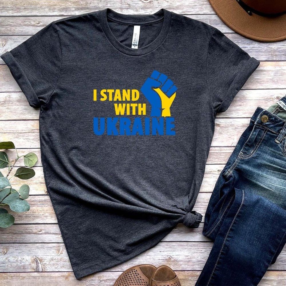 Stand With Ukraine T-shirt, Ukraine shirt, Ukraine flag shirt, Ukrainian flag